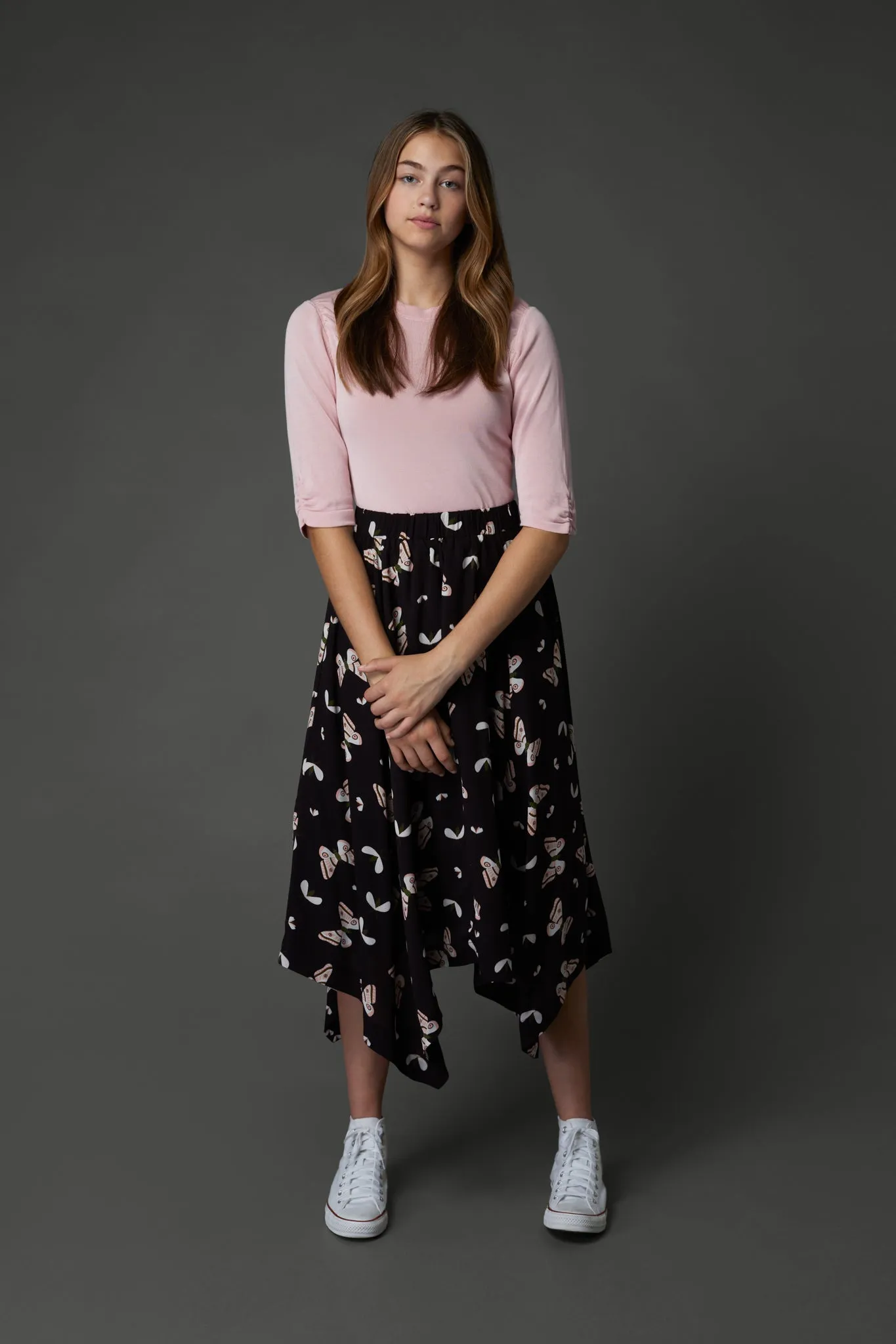 Butterfly kerchief skirt by Zaikamoya
