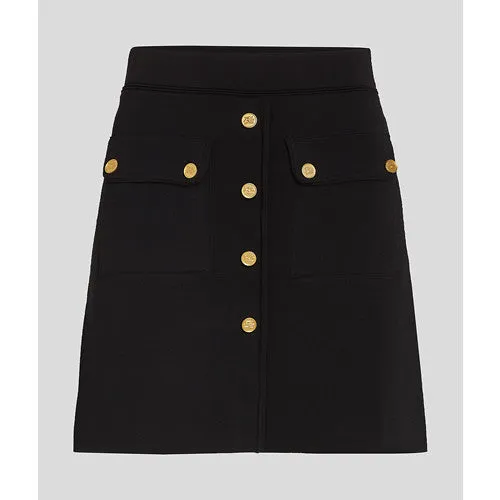 BUTTON KNIT SKIRT