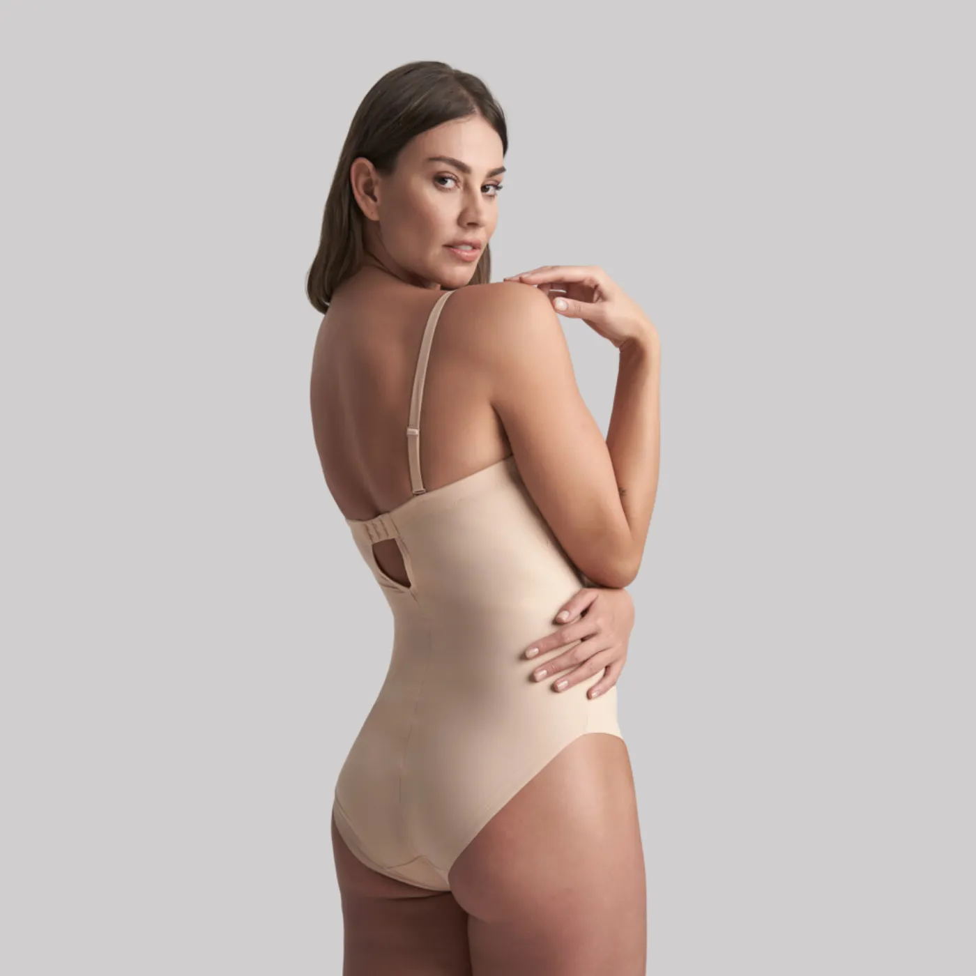 Bye Bra Padded Wired Sculpting Bodysuit With Detachable Straps | Beige