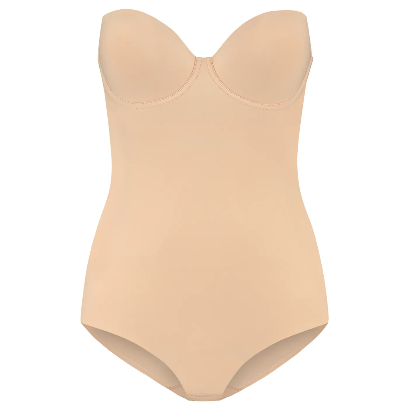 Bye Bra Padded Wired Sculpting Bodysuit With Detachable Straps | Beige