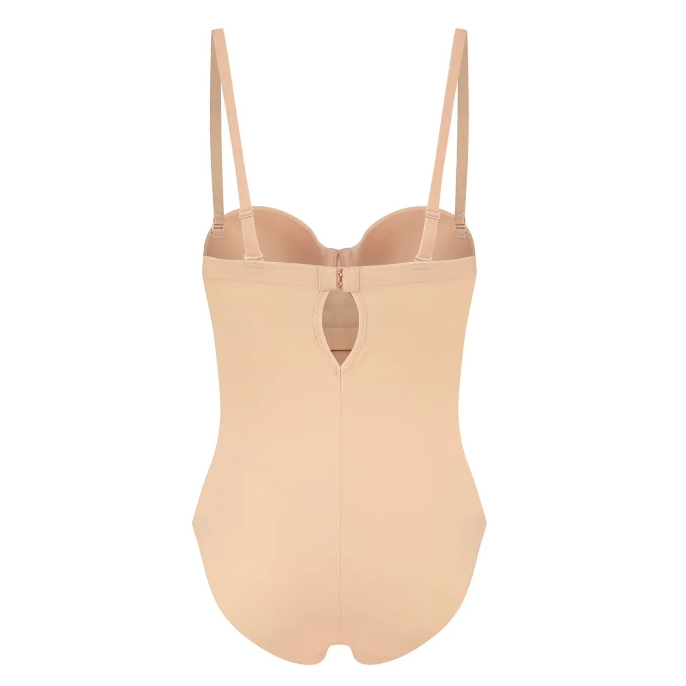 Bye Bra Padded Wired Sculpting Bodysuit With Detachable Straps | Beige
