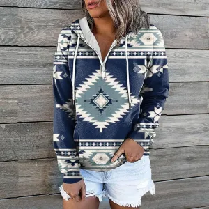 Casual Hoodie with Zip Pocket for Women