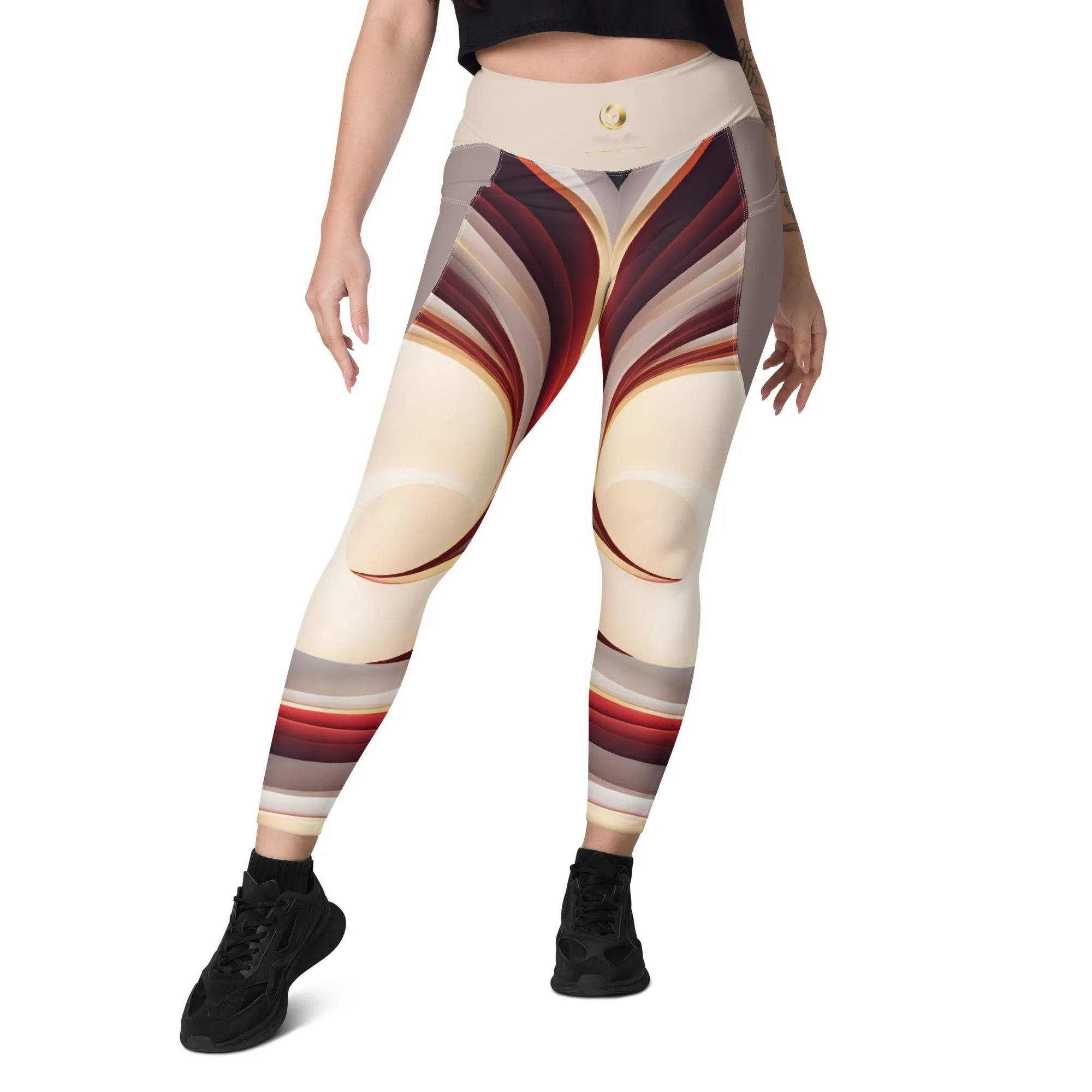 Chaitanya Abara Mahogany Swirl Leggings with Pockets