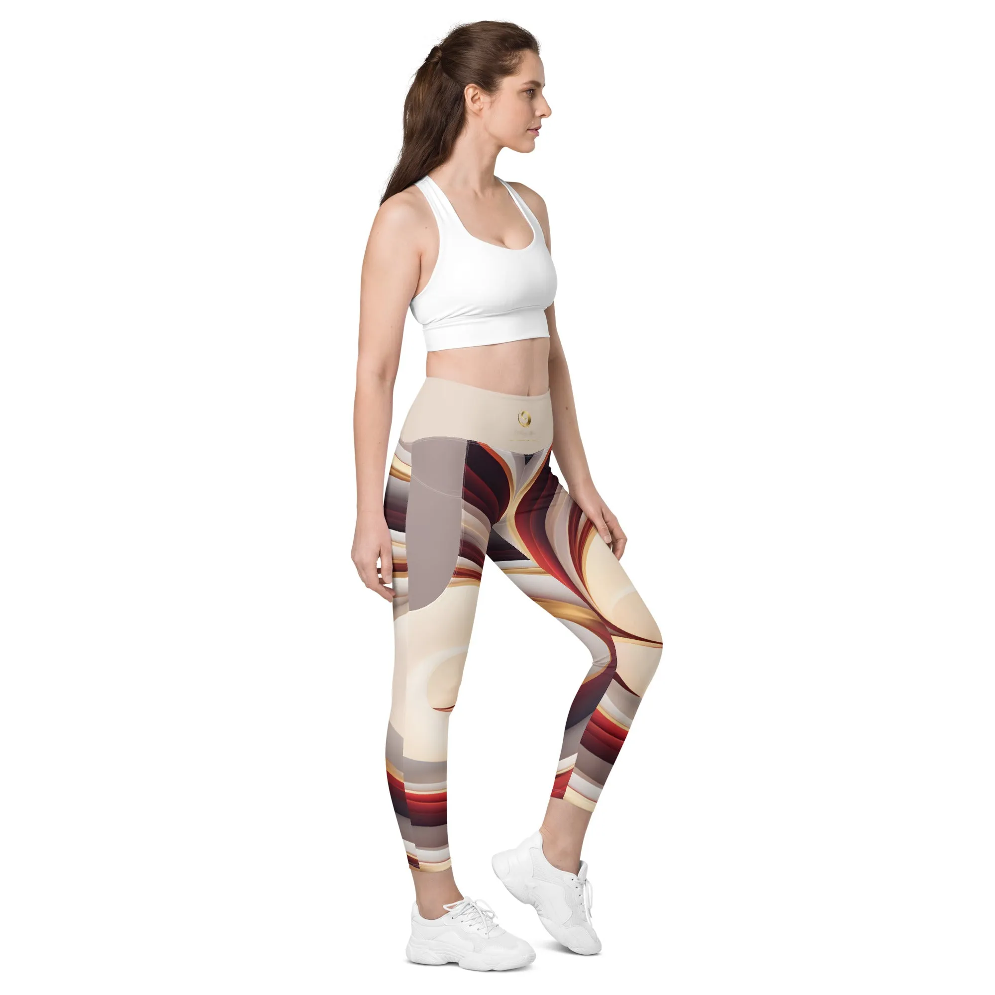 Chaitanya Abara Mahogany Swirl Leggings with Pockets