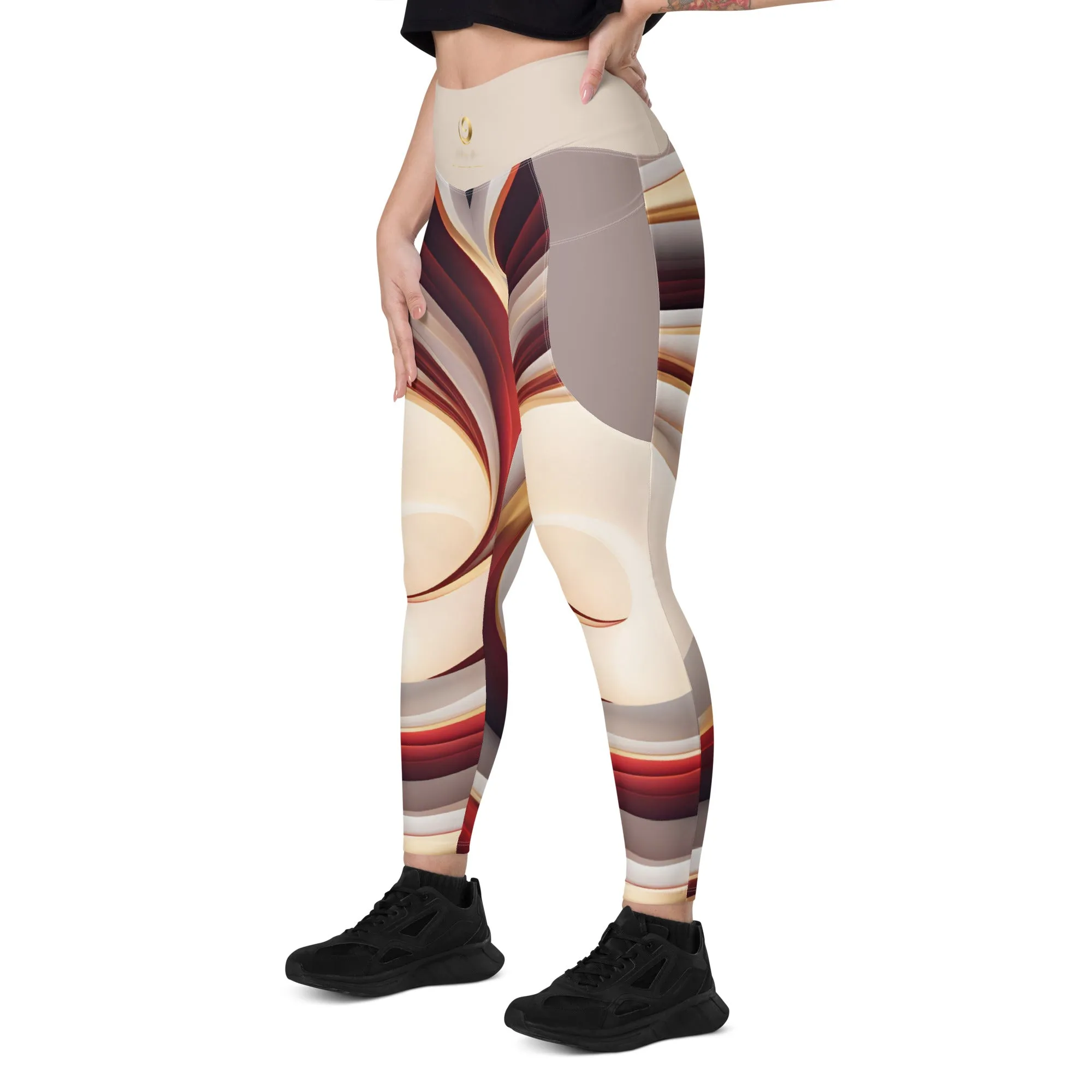 Chaitanya Abara Mahogany Swirl Leggings with Pockets