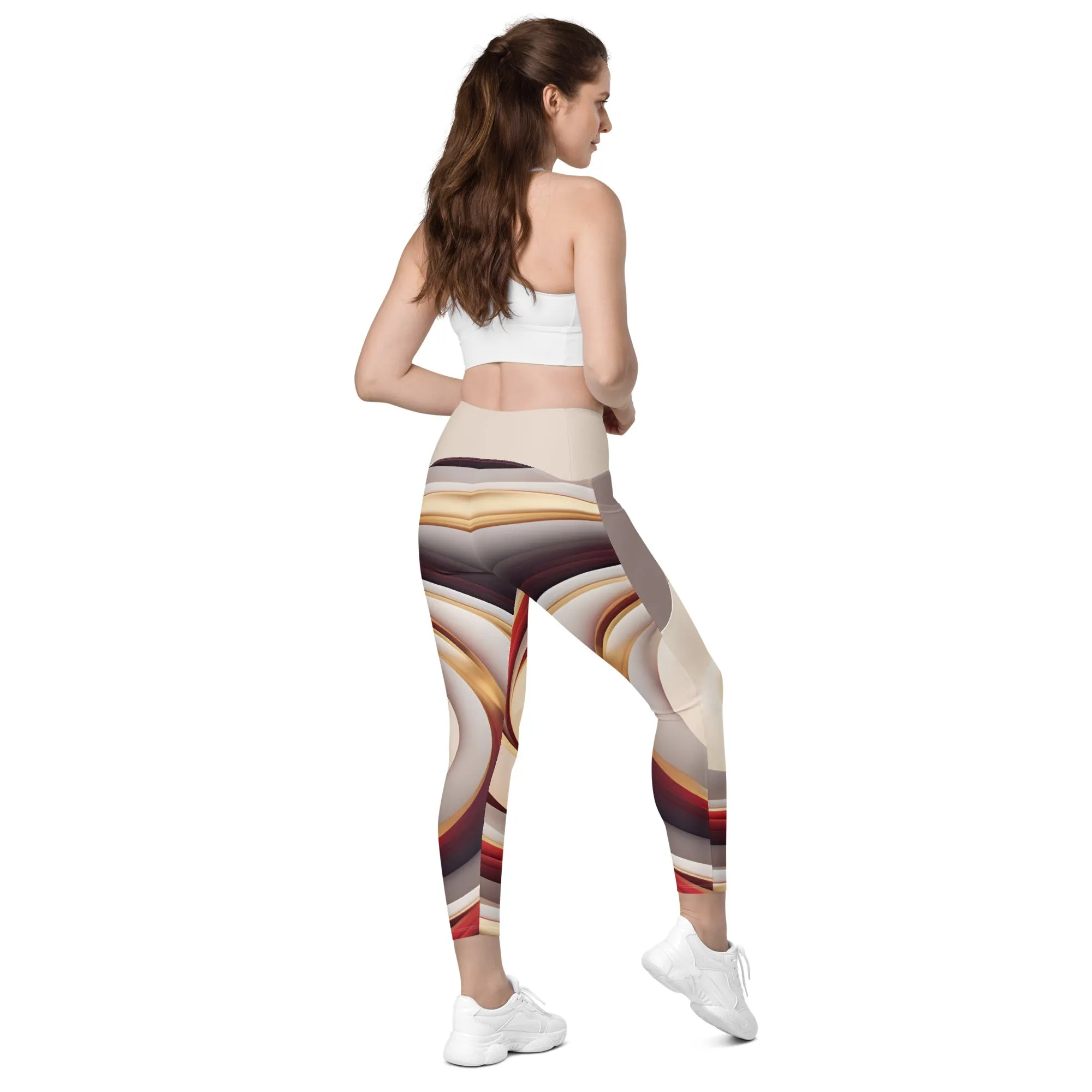 Chaitanya Abara Mahogany Swirl Leggings with Pockets