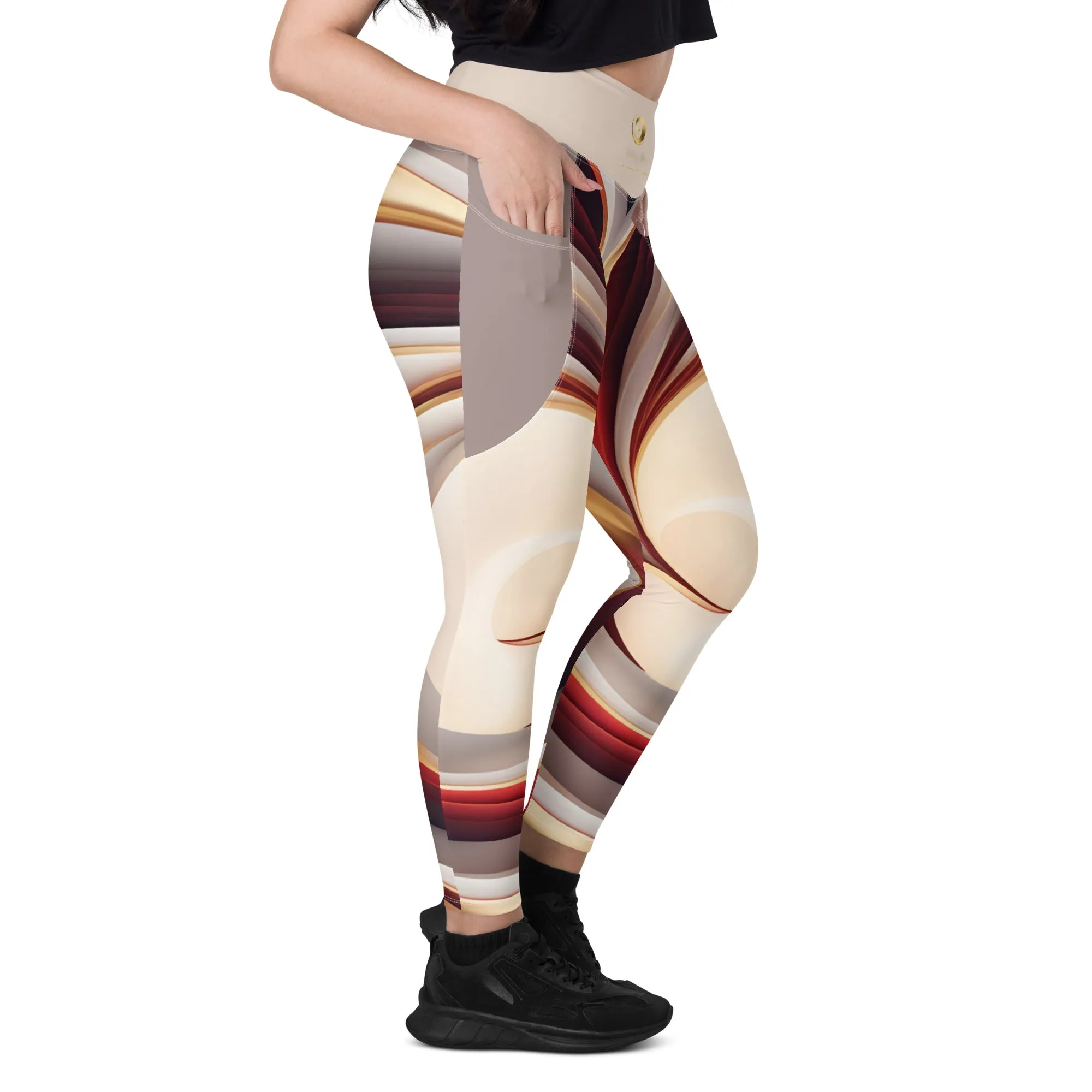 Chaitanya Abara Mahogany Swirl Leggings with Pockets