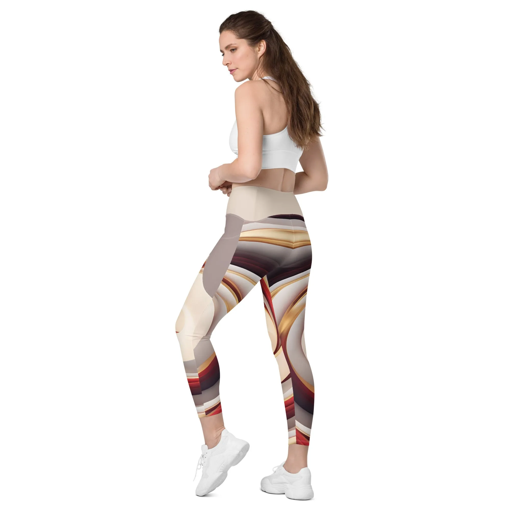 Chaitanya Abara Mahogany Swirl Leggings with Pockets