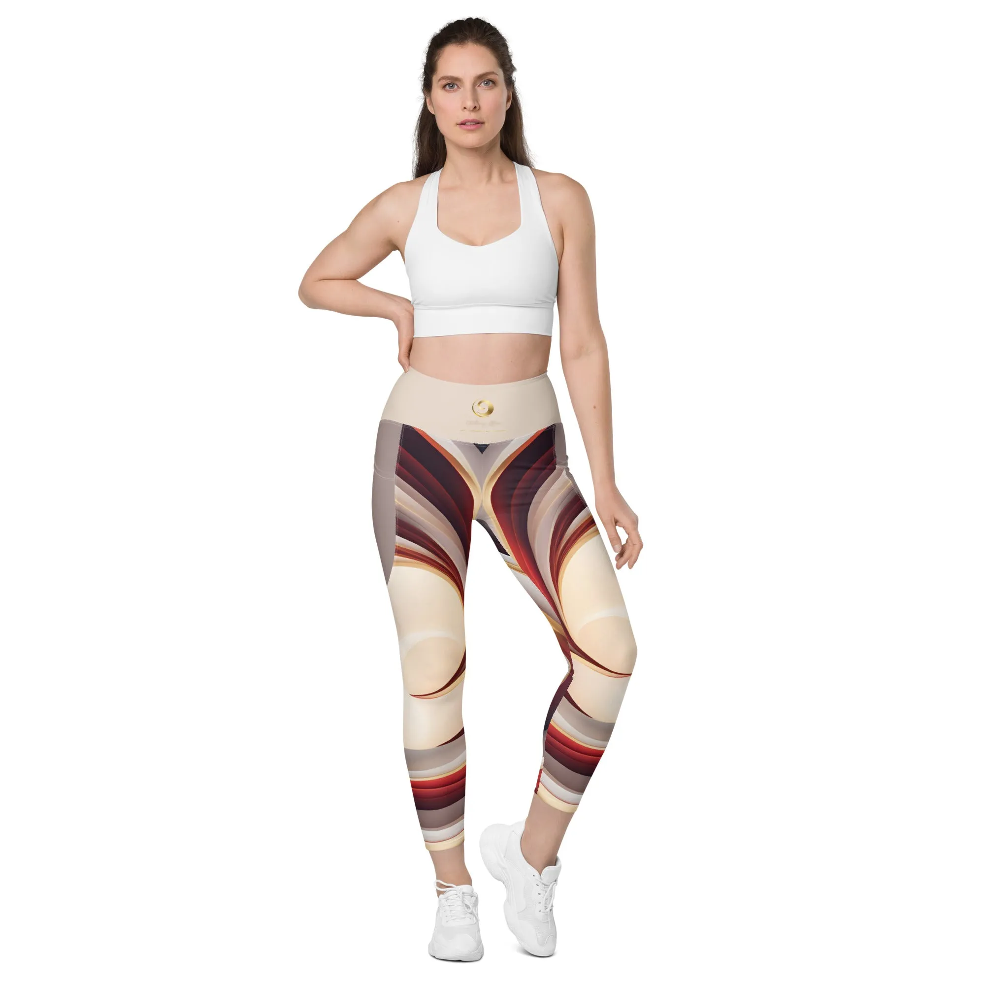 Chaitanya Abara Mahogany Swirl Leggings with Pockets