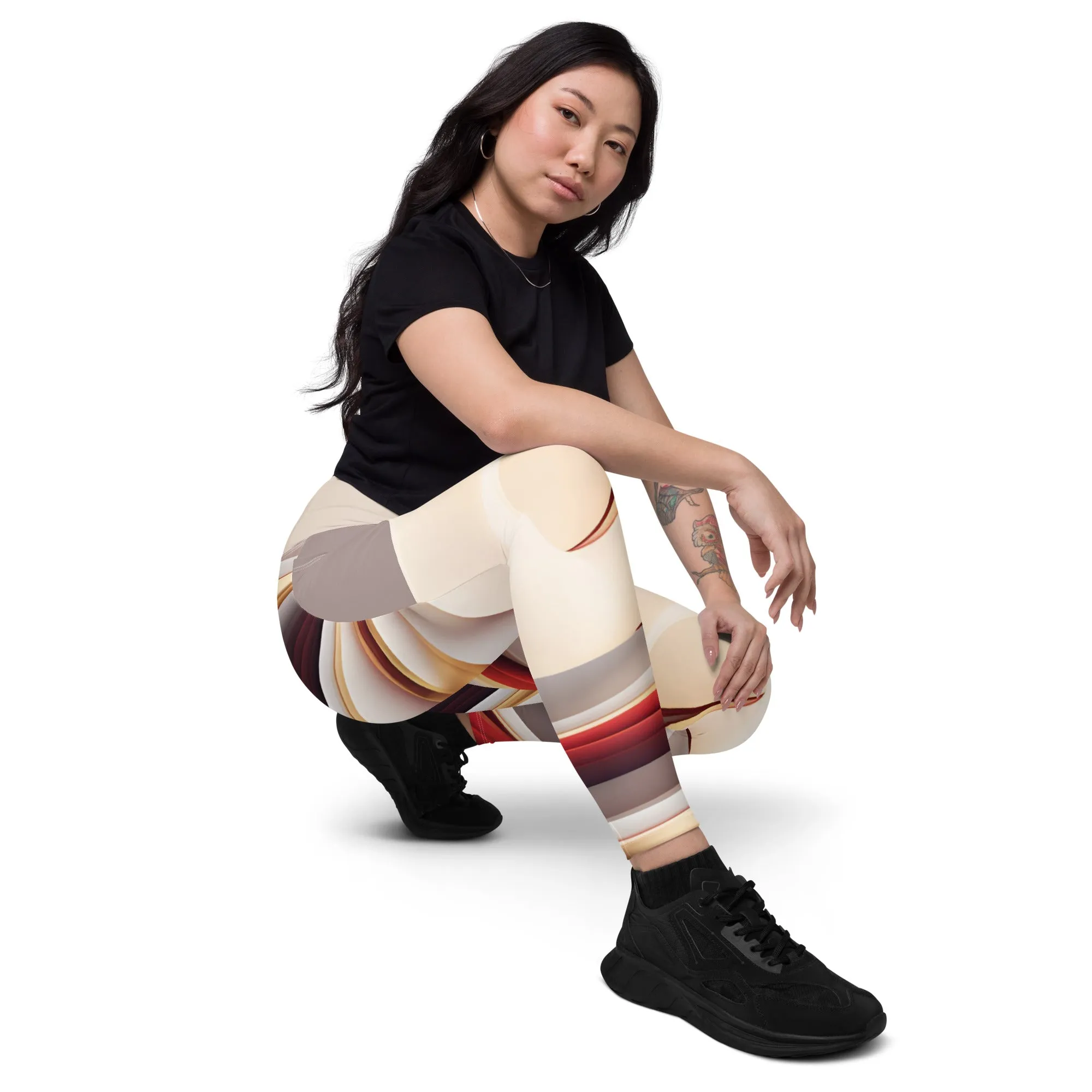 Chaitanya Abara Mahogany Swirl Leggings with Pockets