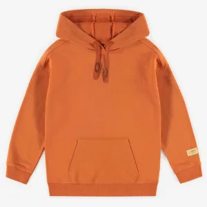 Chandail orange à capuchon, adulte || Orange hooded sweater, adult
