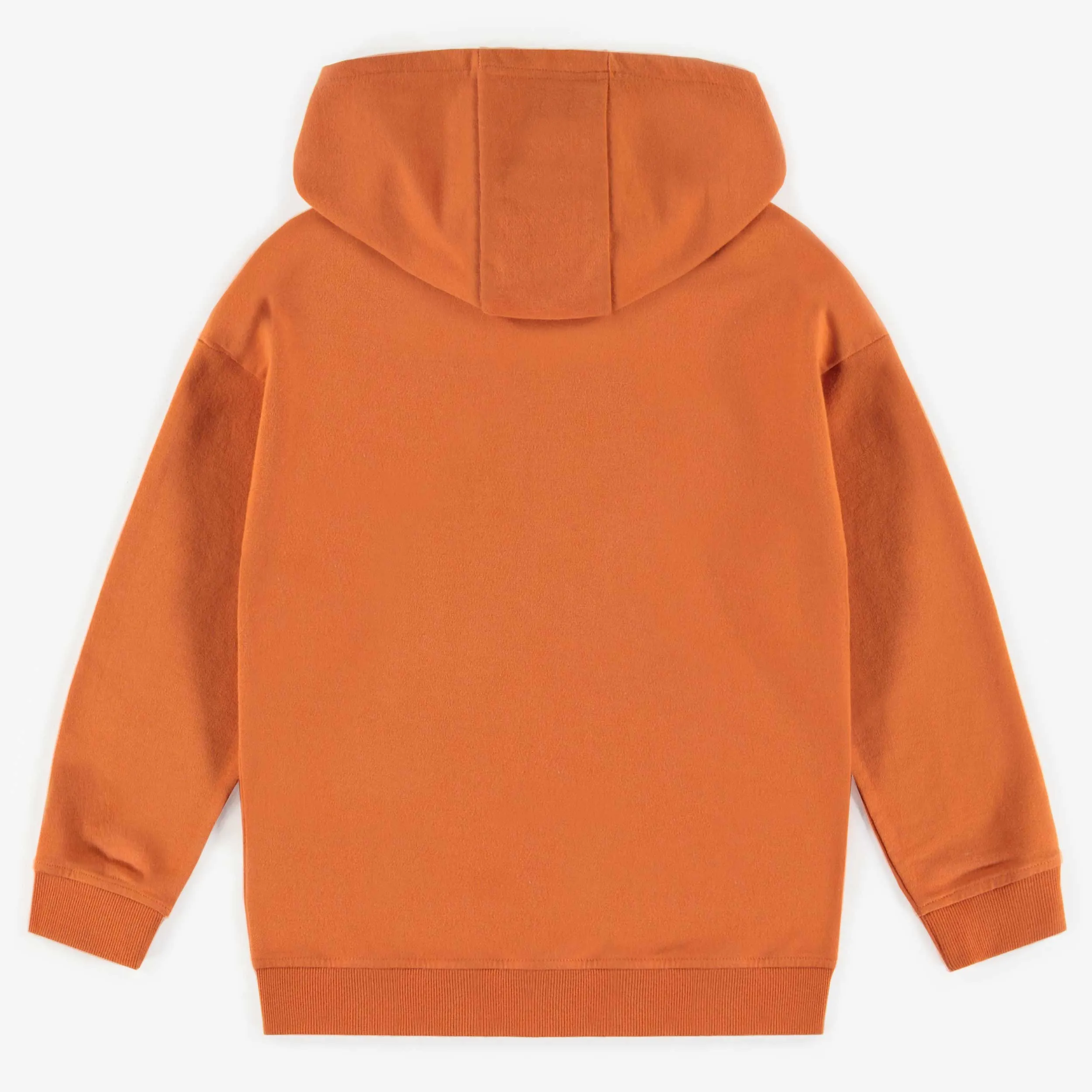 Chandail orange à capuchon, adulte || Orange hooded sweater, adult
