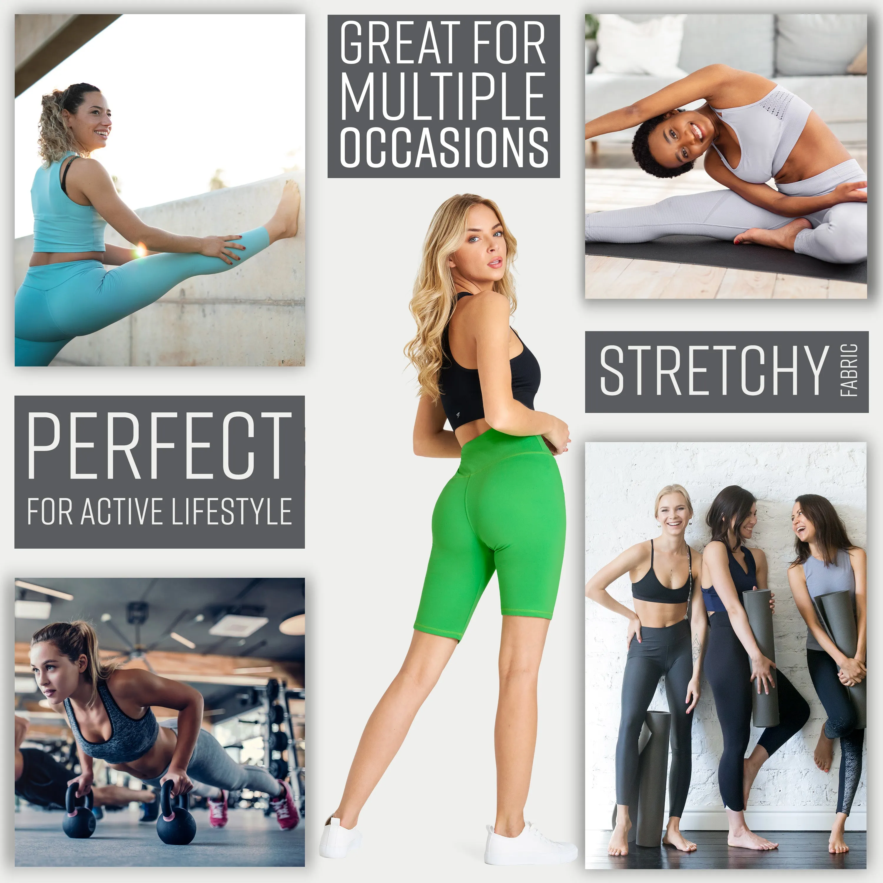 CityComfort Gym Shorts for Women - Yoga Shorts