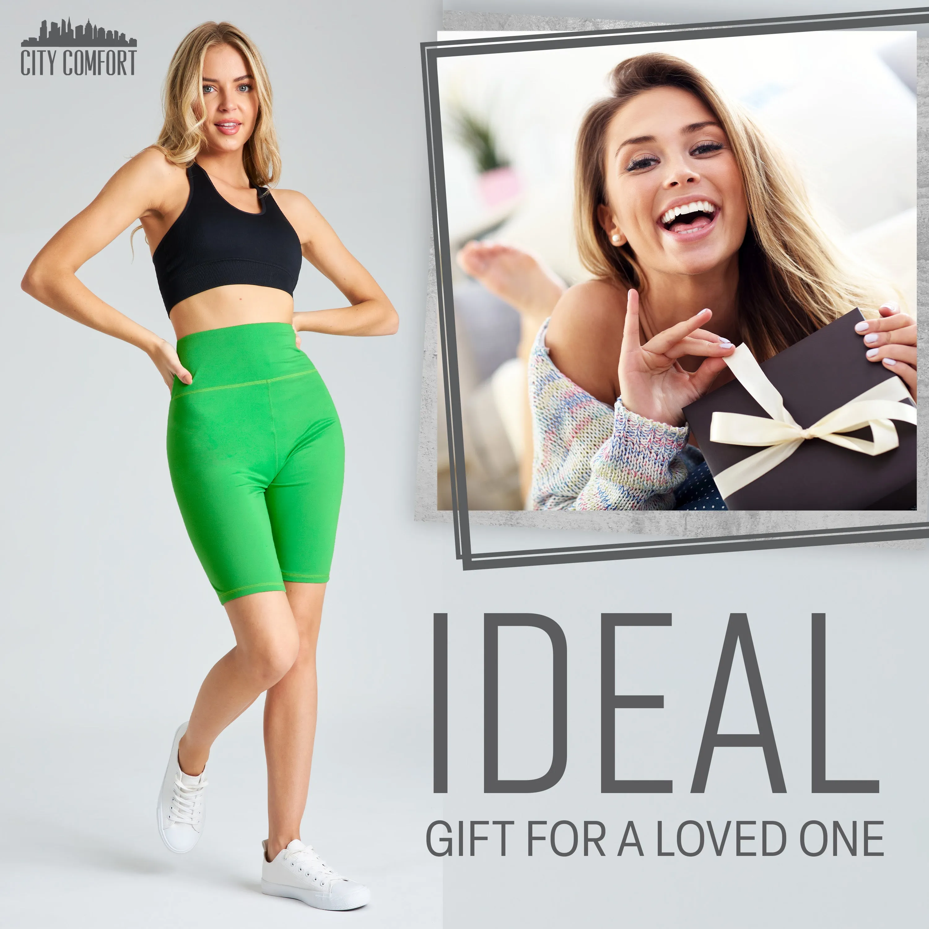 CityComfort Gym Shorts for Women - Yoga Shorts