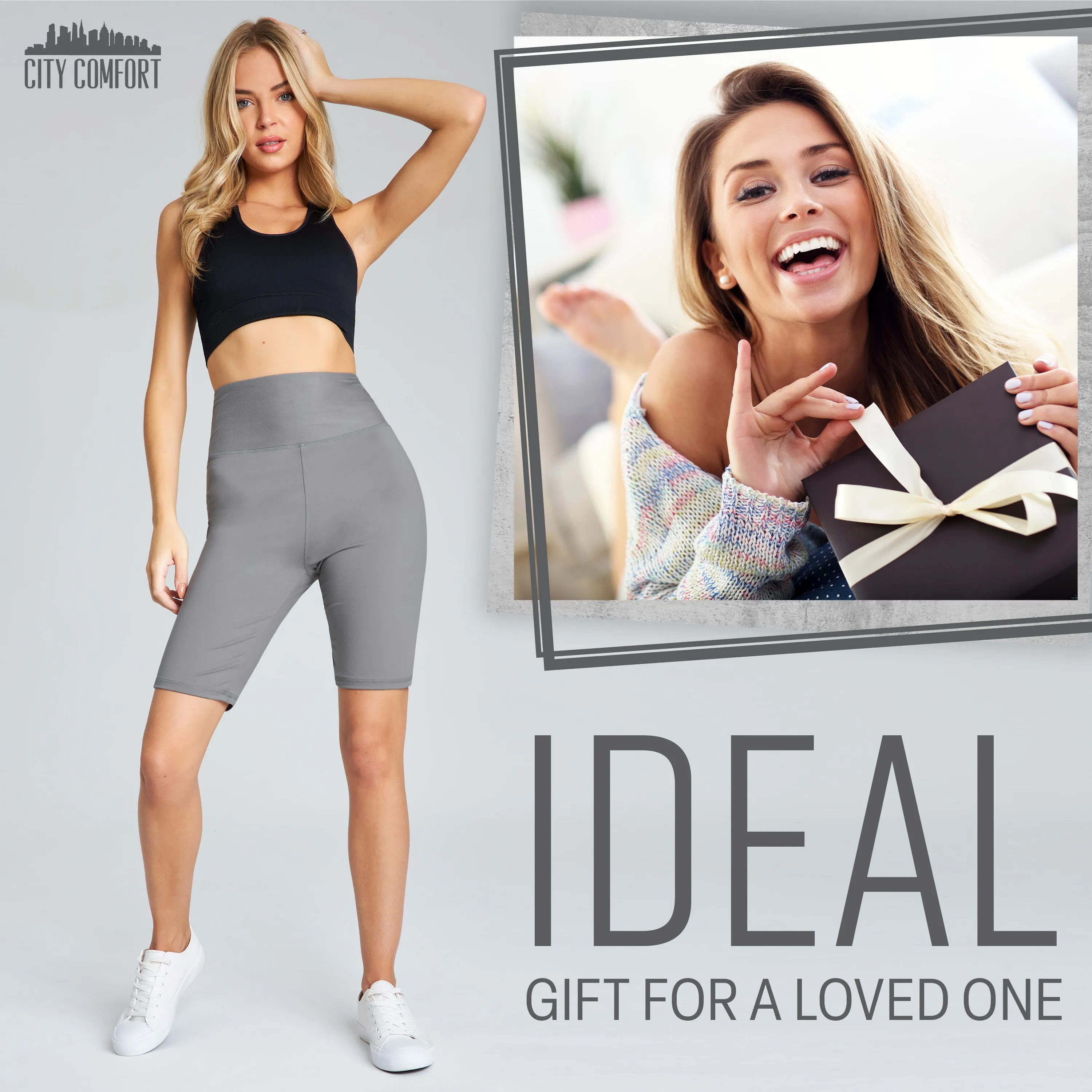 CityComfort Gym Shorts for Women - Yoga Shorts