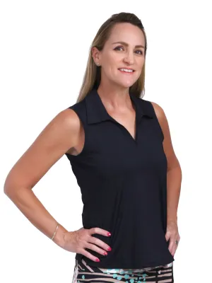 Clare Polo Top Black
