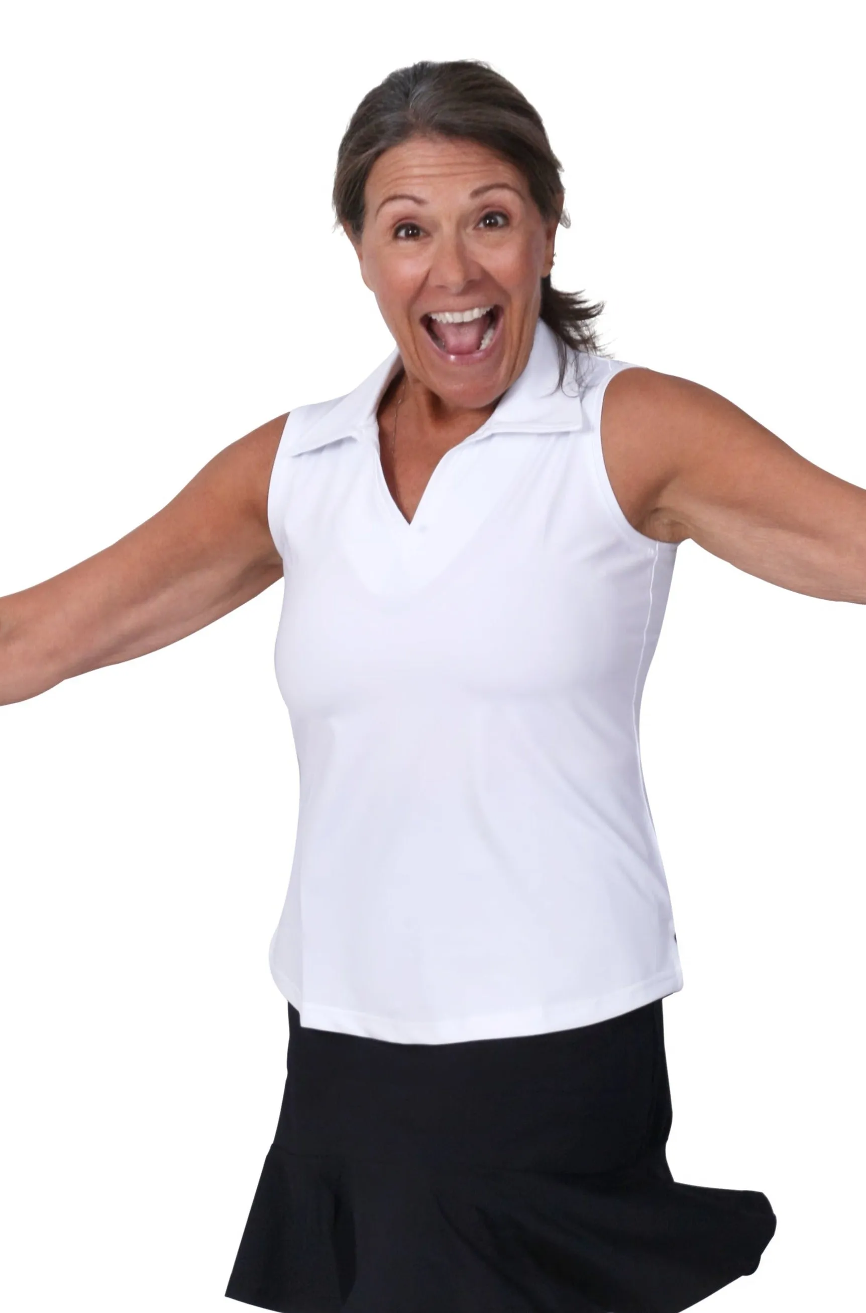 Clare Polo Top White