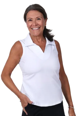 Clare Polo Top White