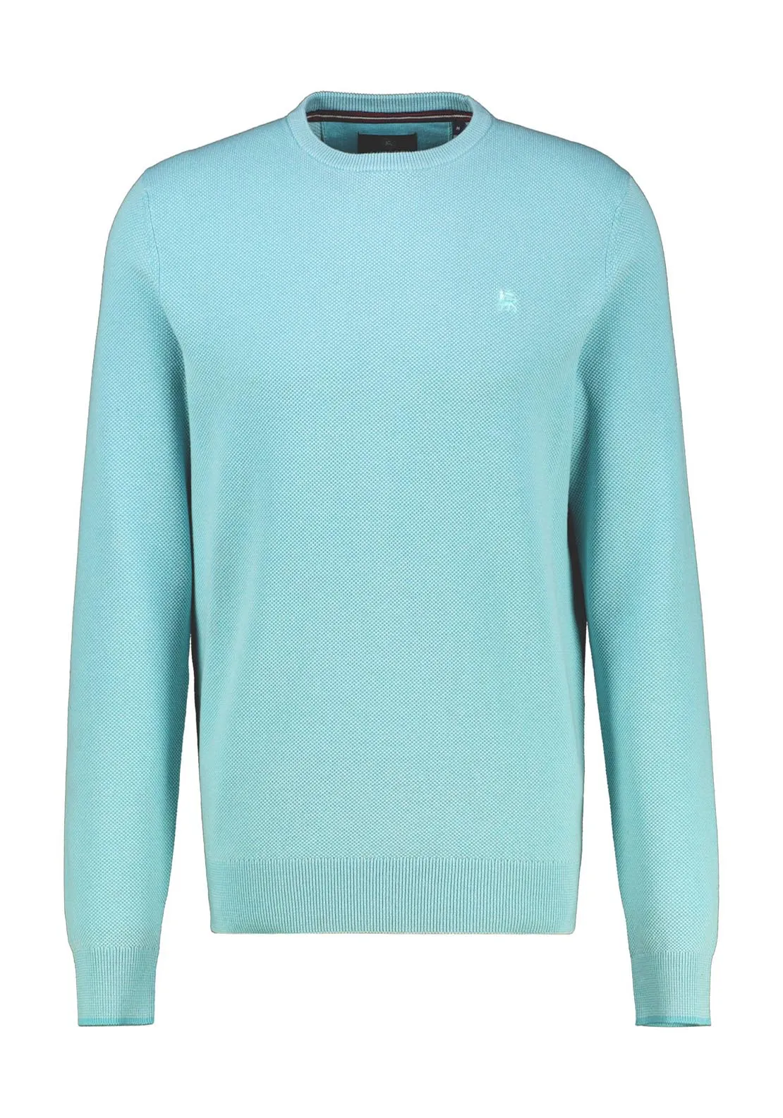 Classic Crew Neck 2-Tone Sweater - Blue