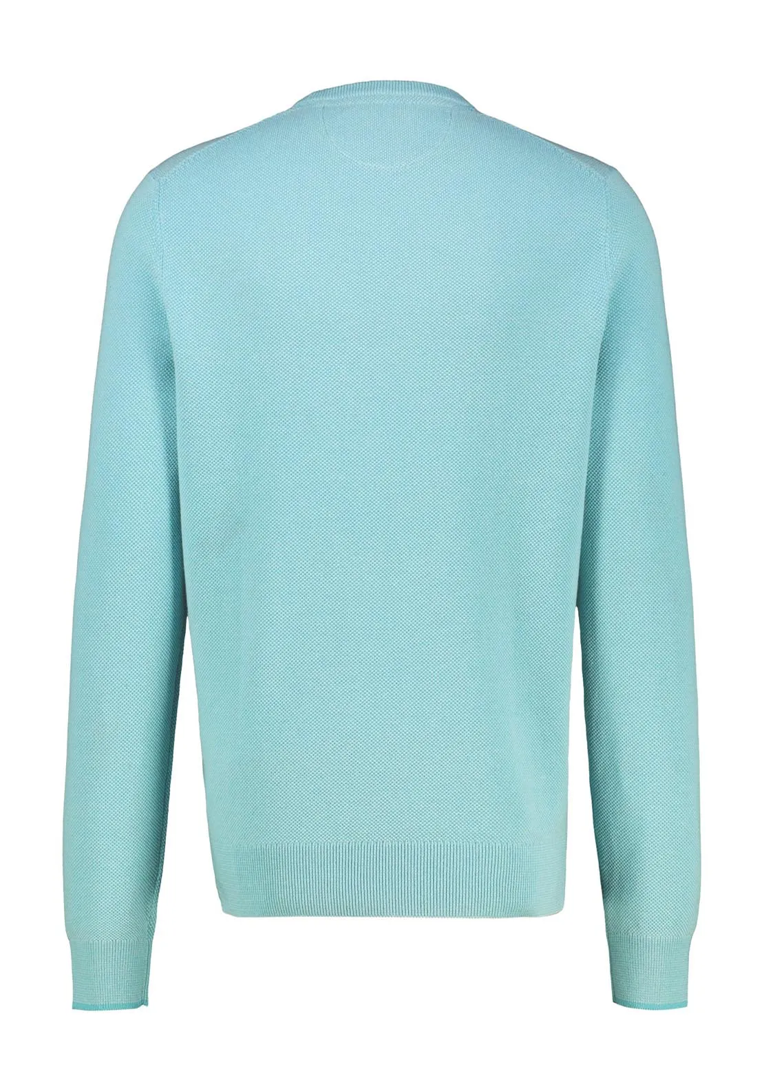 Classic Crew Neck 2-Tone Sweater - Blue