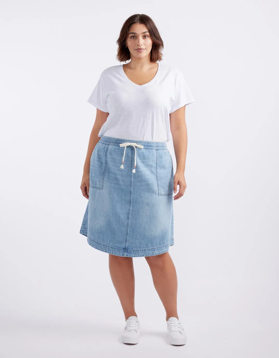 Coco Denim Skirt - Mid Wash