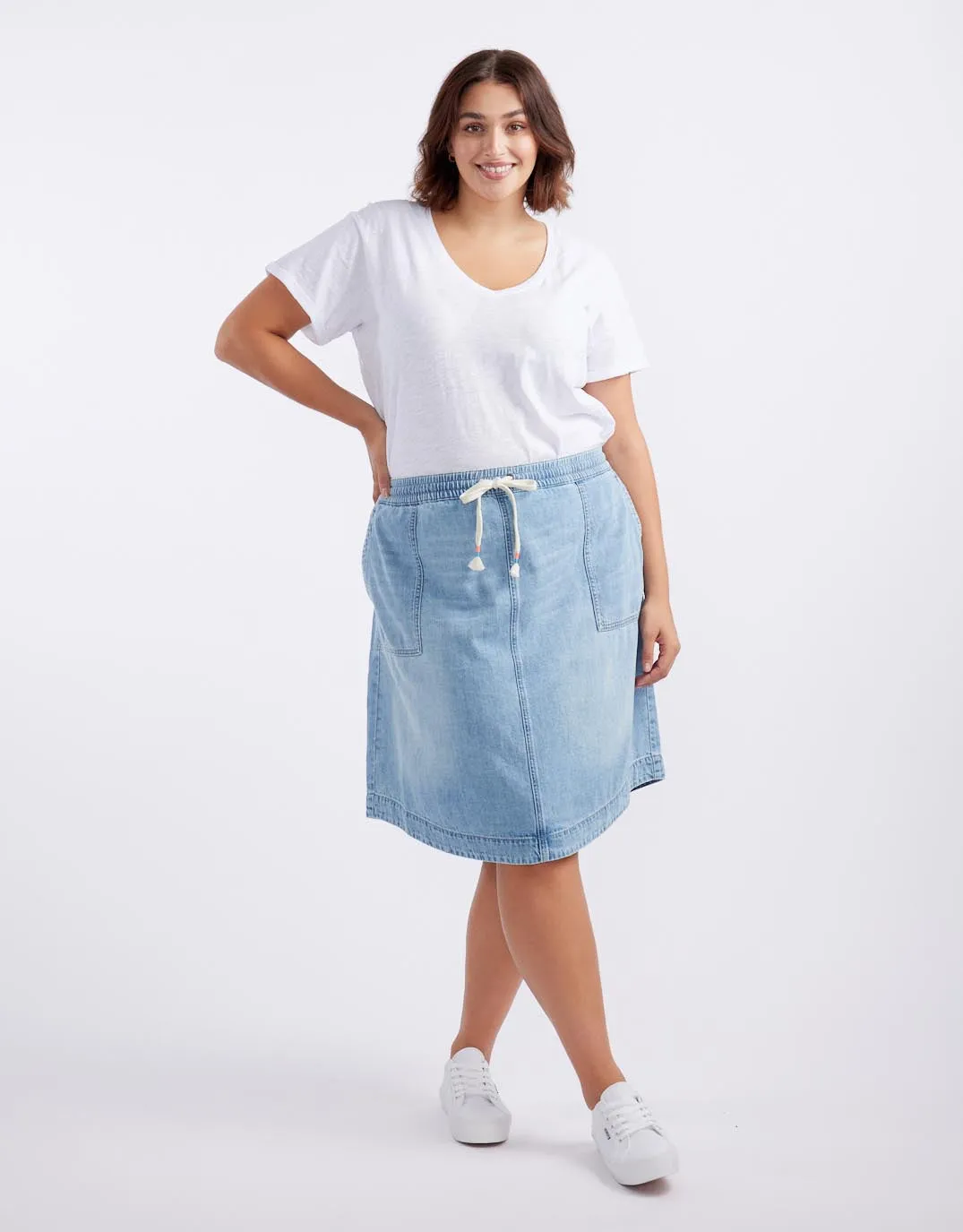 Coco Denim Skirt - Mid Wash
