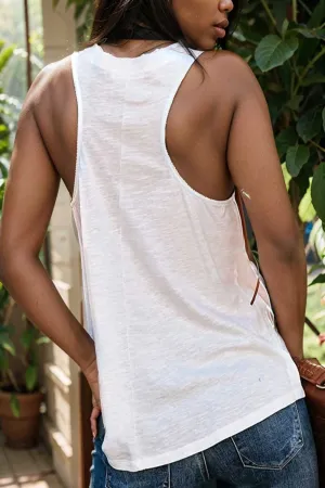 comfort sleeveless v neck tank top in solid colors