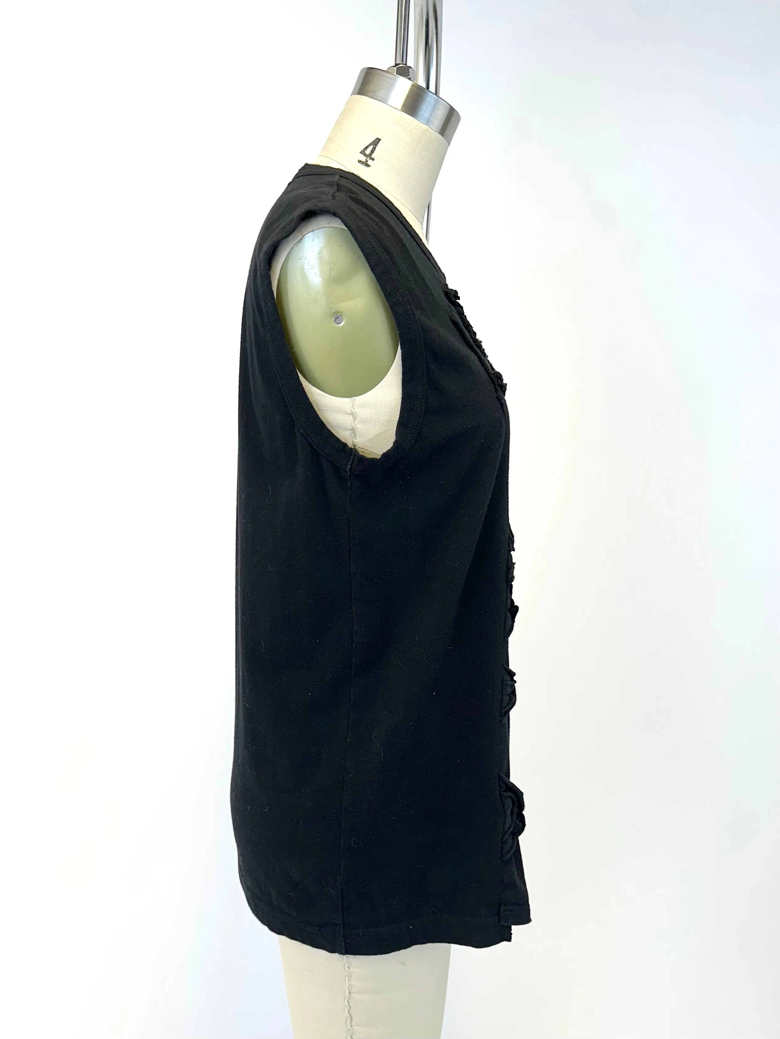 Comme Des Garçons Ruffle Appliqué Top