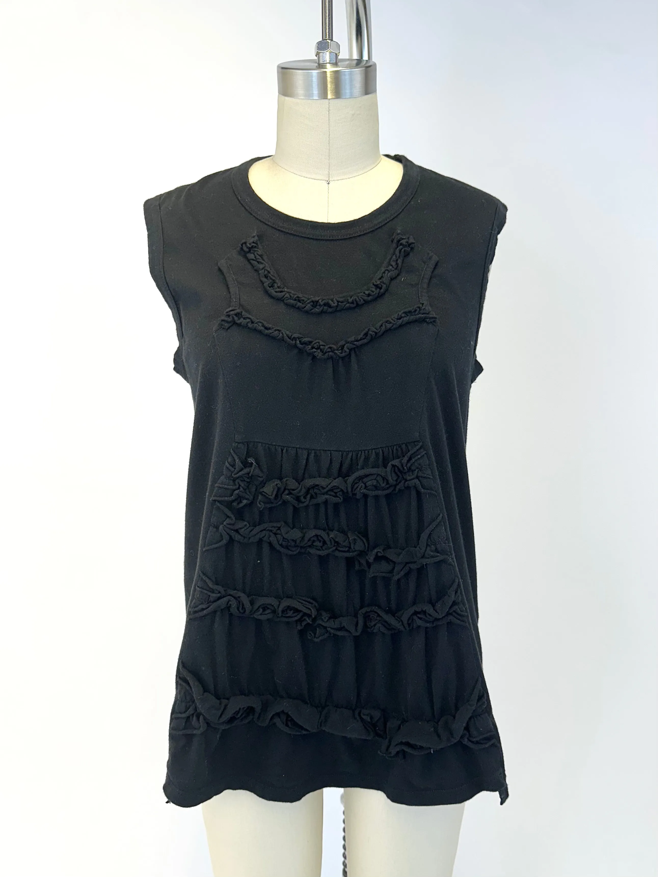Comme Des Garçons Ruffle Appliqué Top