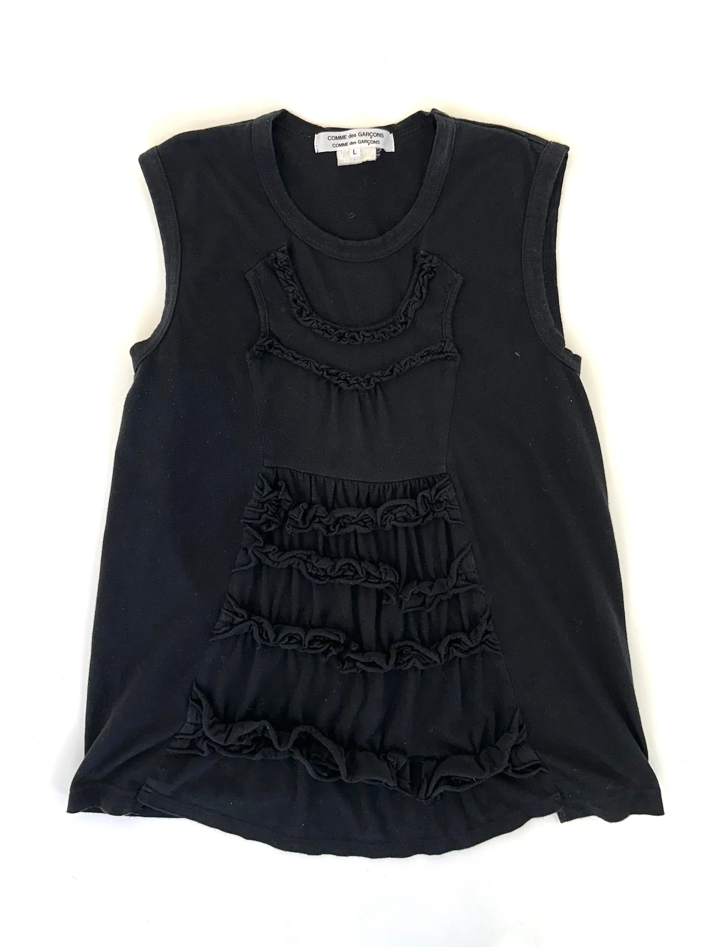 Comme Des Garçons Ruffle Appliqué Top