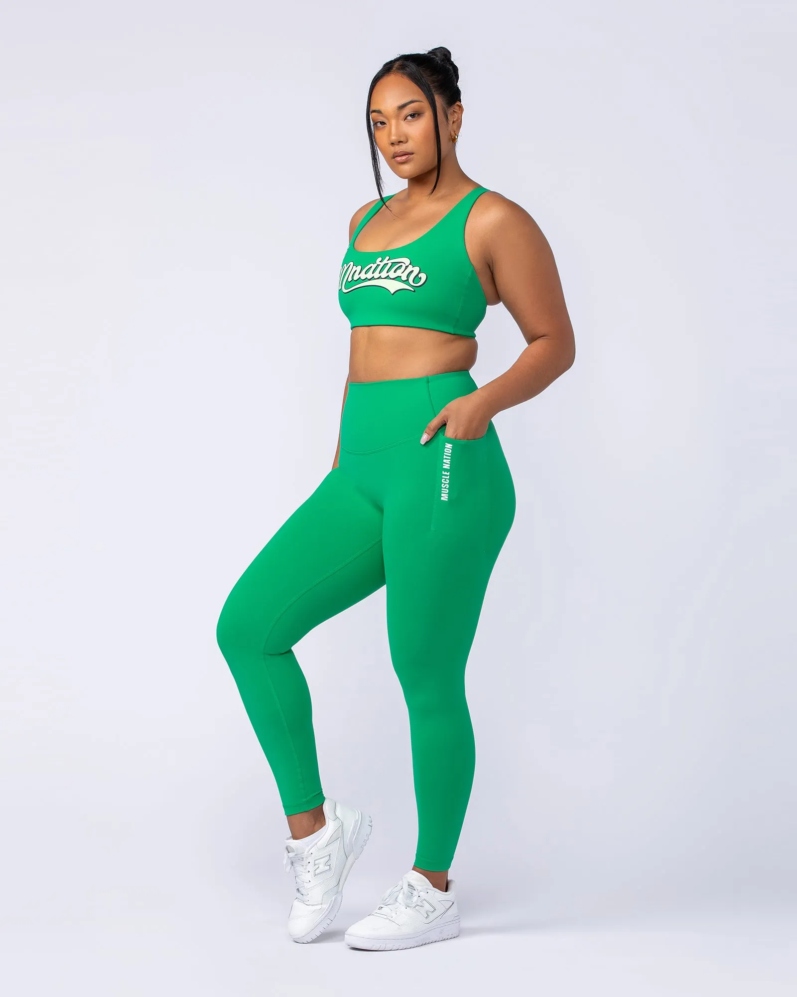 Core Pocket Ankle Length Leggings - Clover