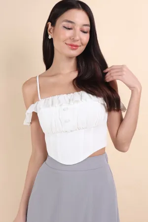 CORETTA OFFSIE TOP IN WHITE