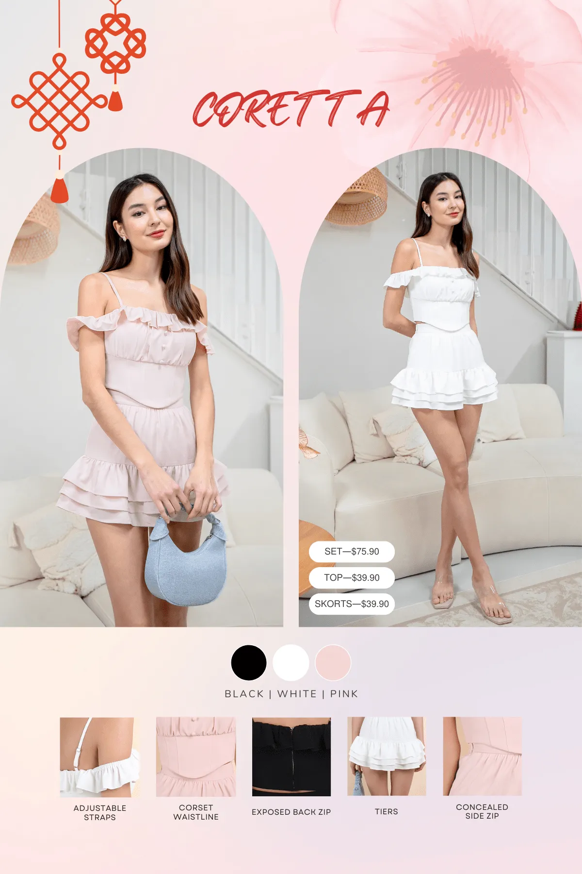 CORETTA OFFSIE TOP IN WHITE