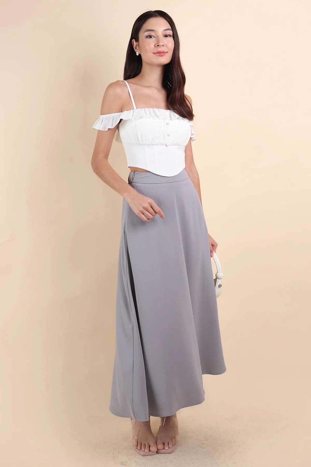 CORETTA OFFSIE TOP IN WHITE