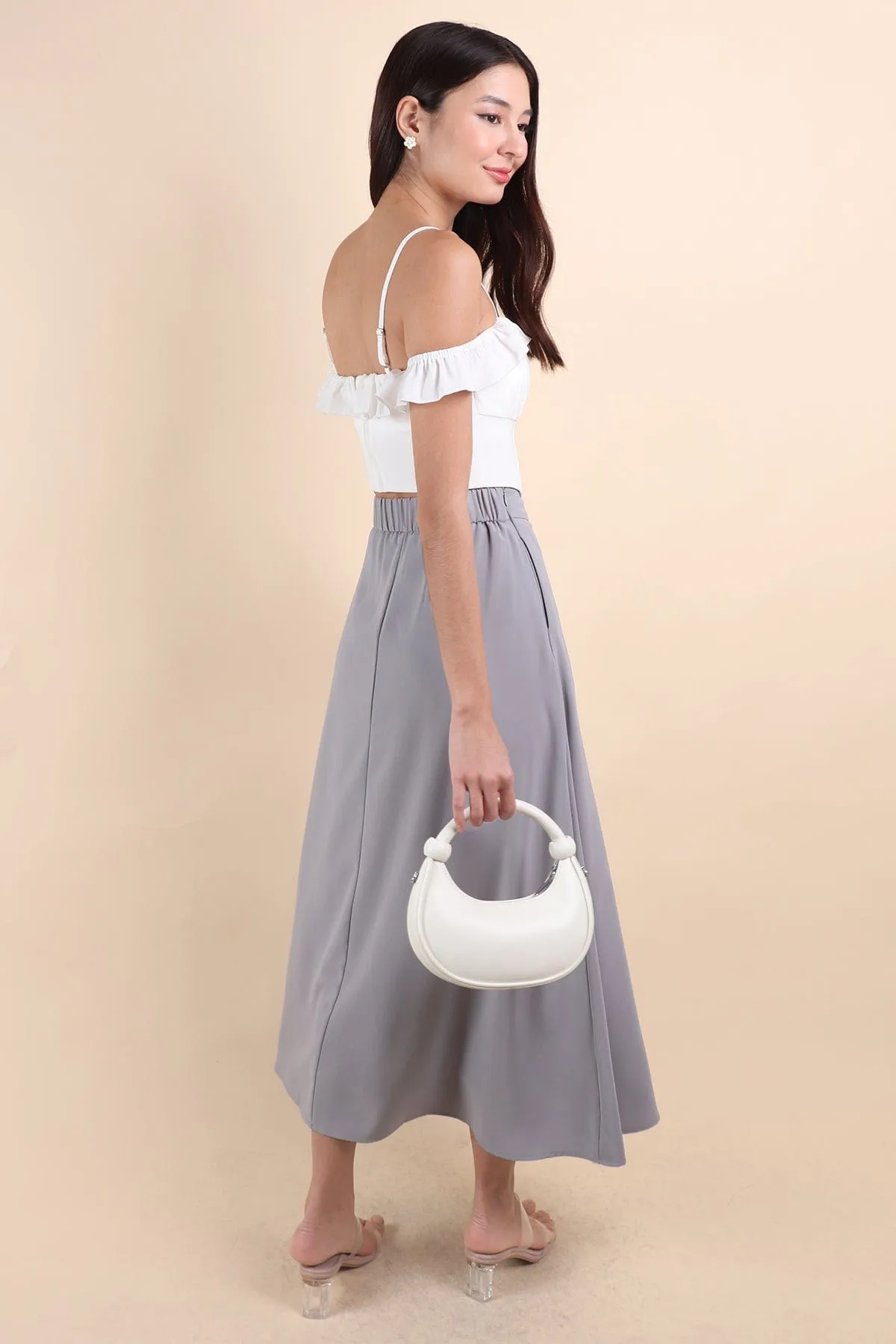 CORETTA OFFSIE TOP IN WHITE