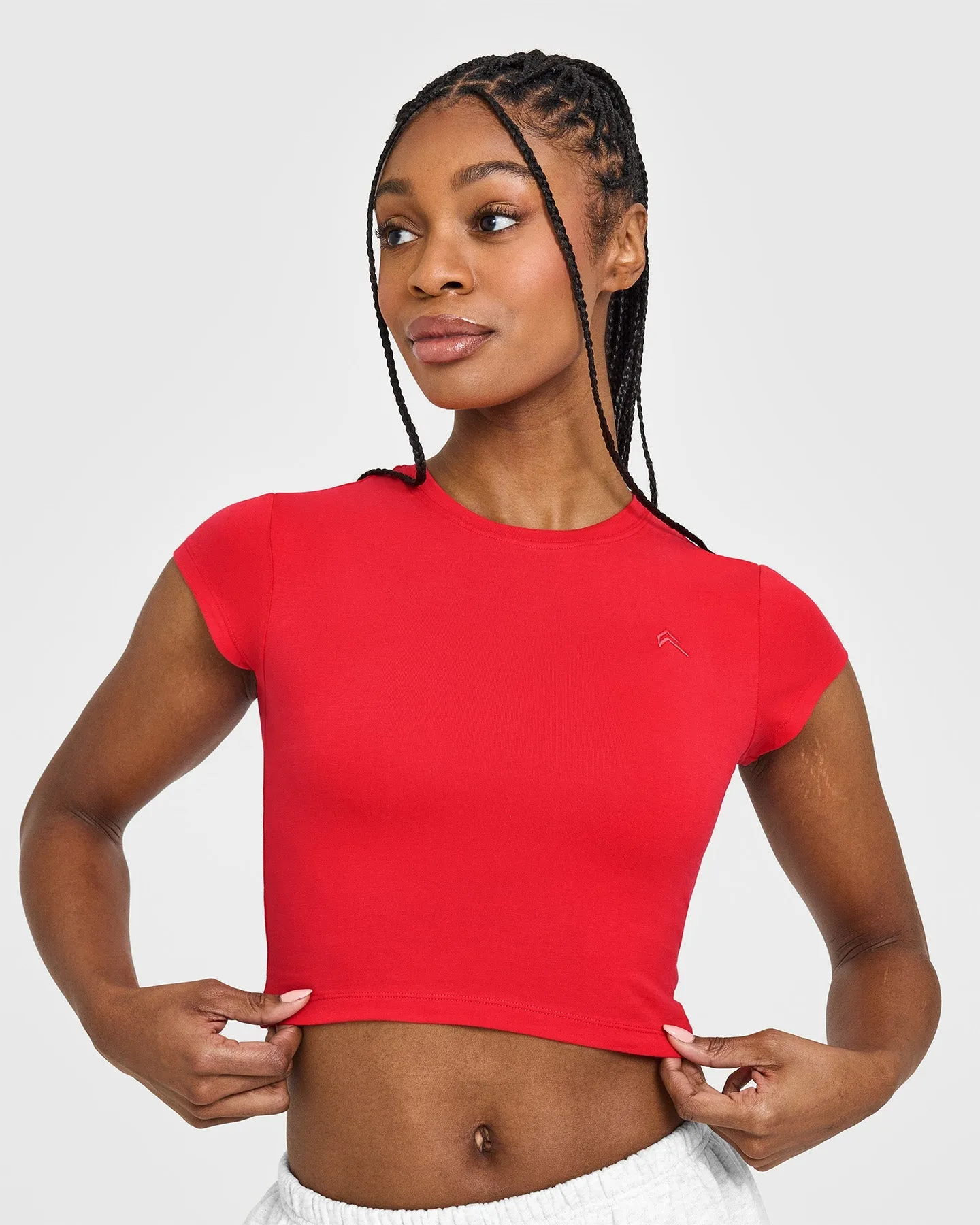 Cotton Icon Baby T-Shirt | Muscle Mommy Red