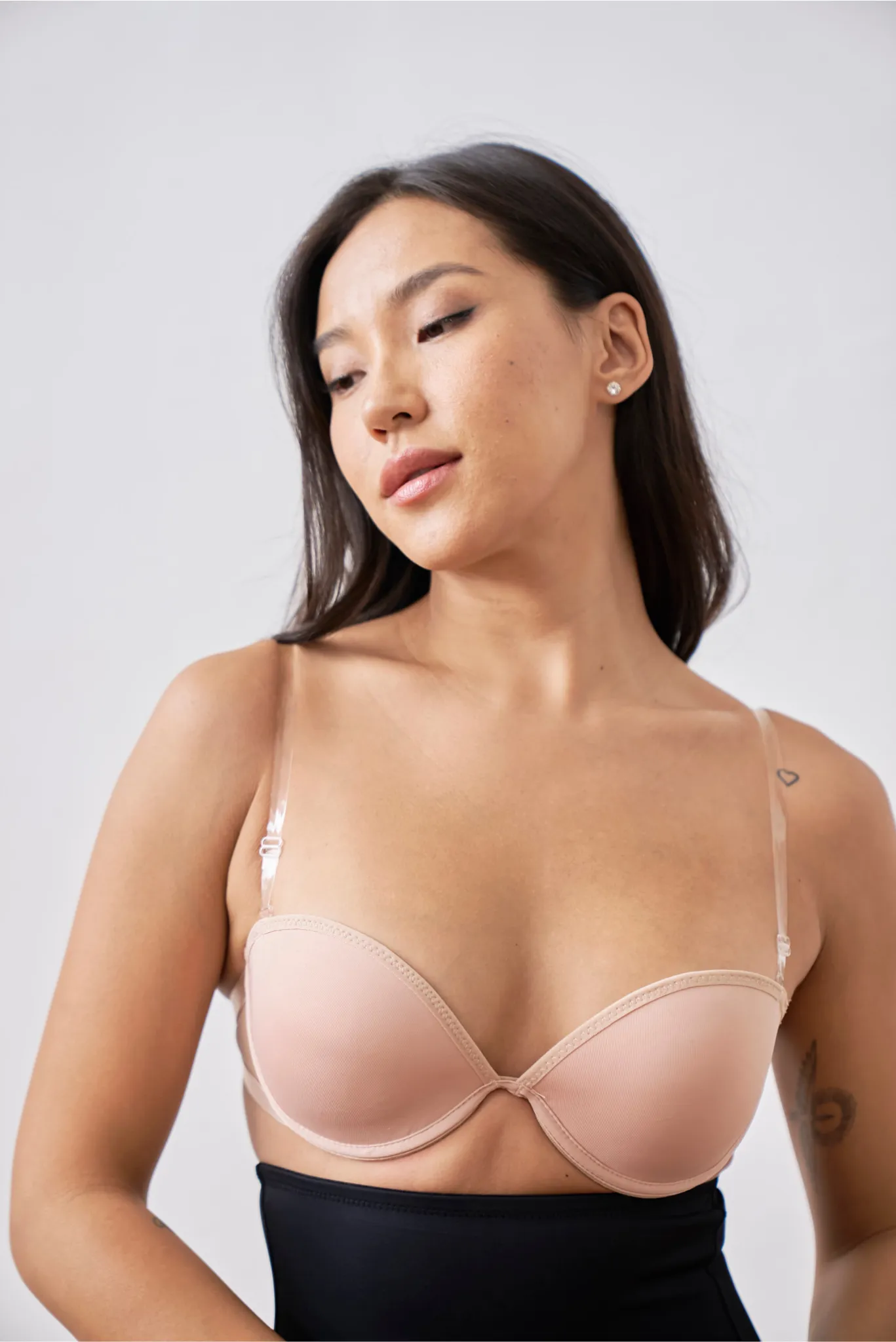 Cross Back Strapless Anti Slip Push Up Bra