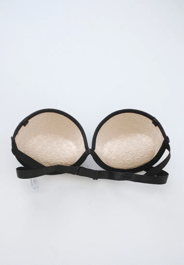 Cross Back Strapless Anti Slip Push Up Bra
