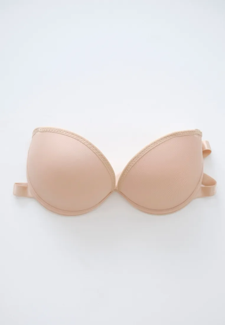 Cross Back Strapless Anti Slip Push Up Bra