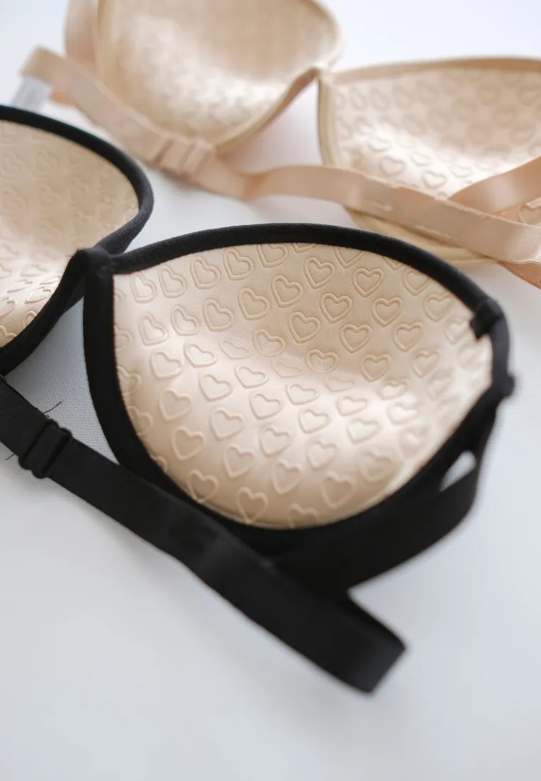Cross Back Strapless Anti Slip Push Up Bra