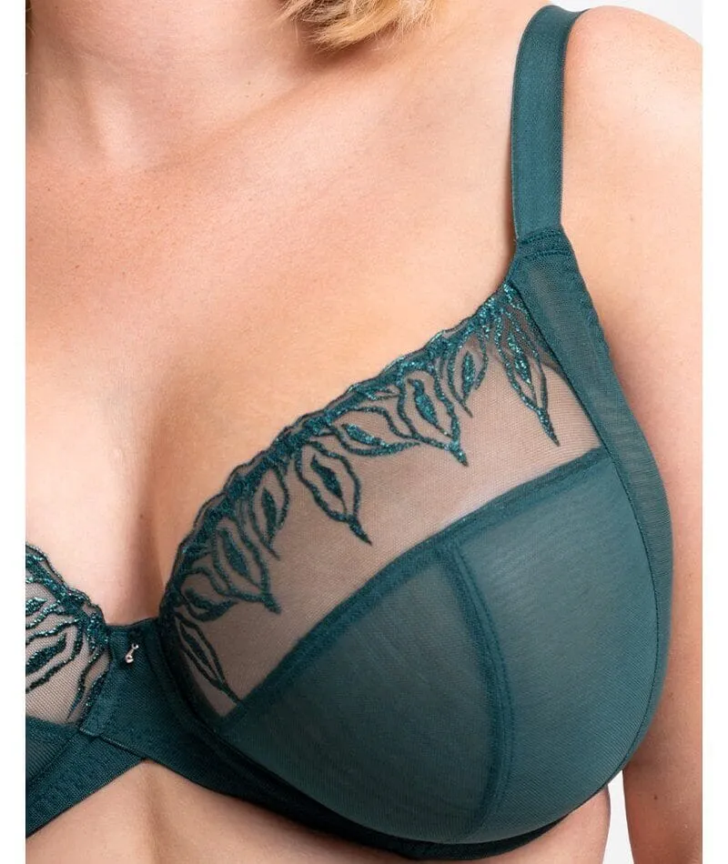 Curvy Kate Flare Full Plunge Side Support Multiway Bra - Emerald Sparkle