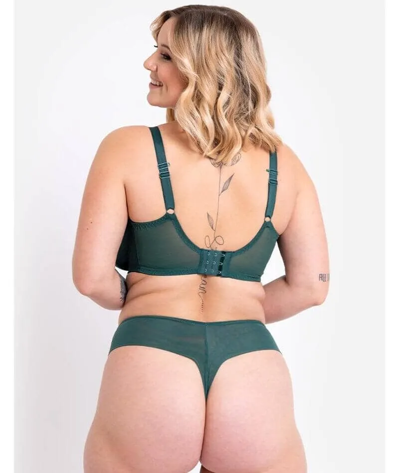 Curvy Kate Flare Full Plunge Side Support Multiway Bra - Emerald Sparkle