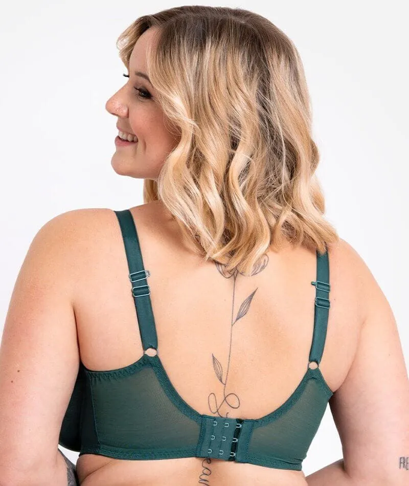 Curvy Kate Flare Full Plunge Side Support Multiway Bra - Emerald Sparkle