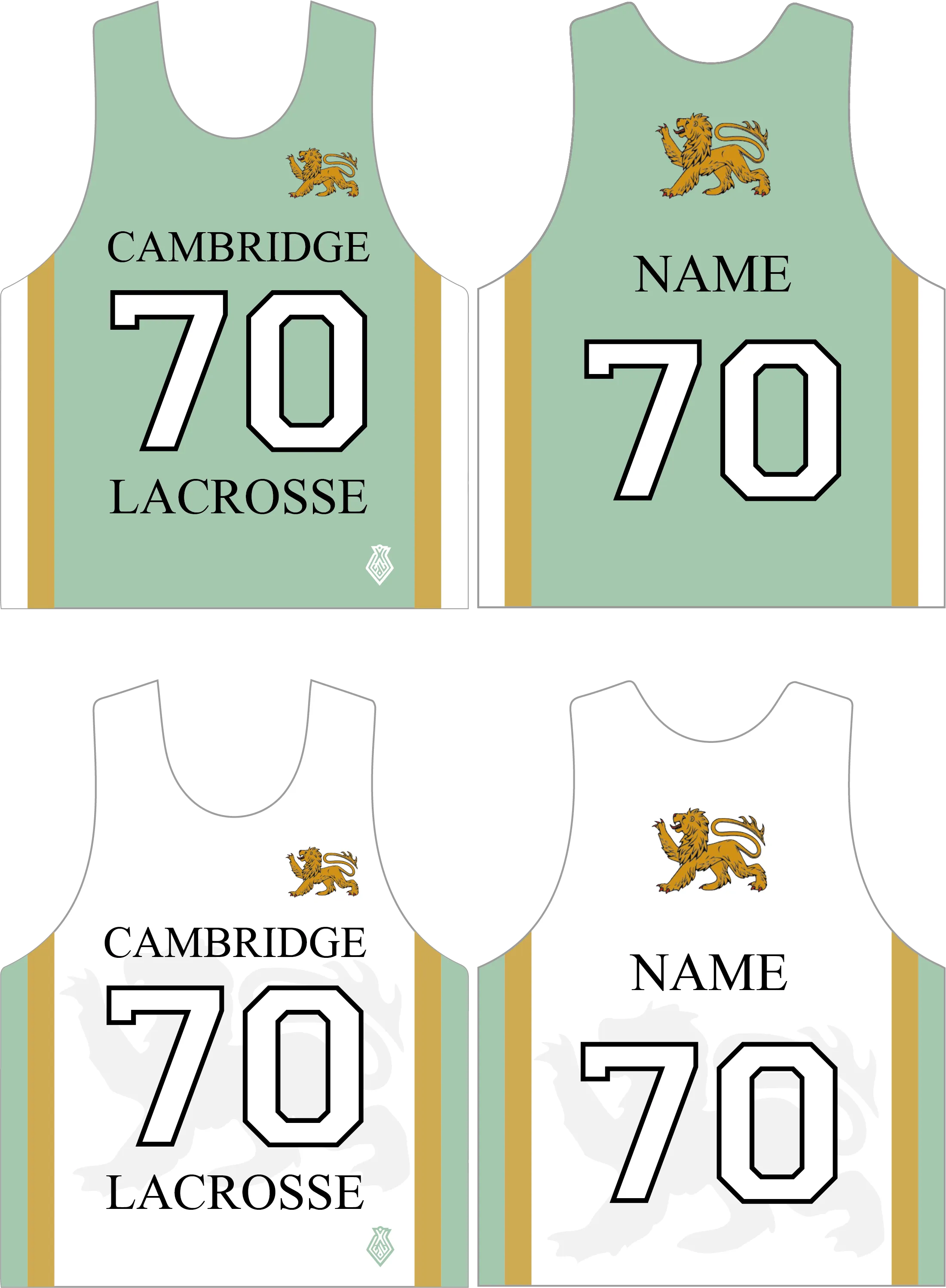 Customised pinnies and uniforms