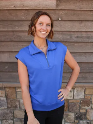 DANIA SLEEVELESS MOCK NECK HALF ZIP
