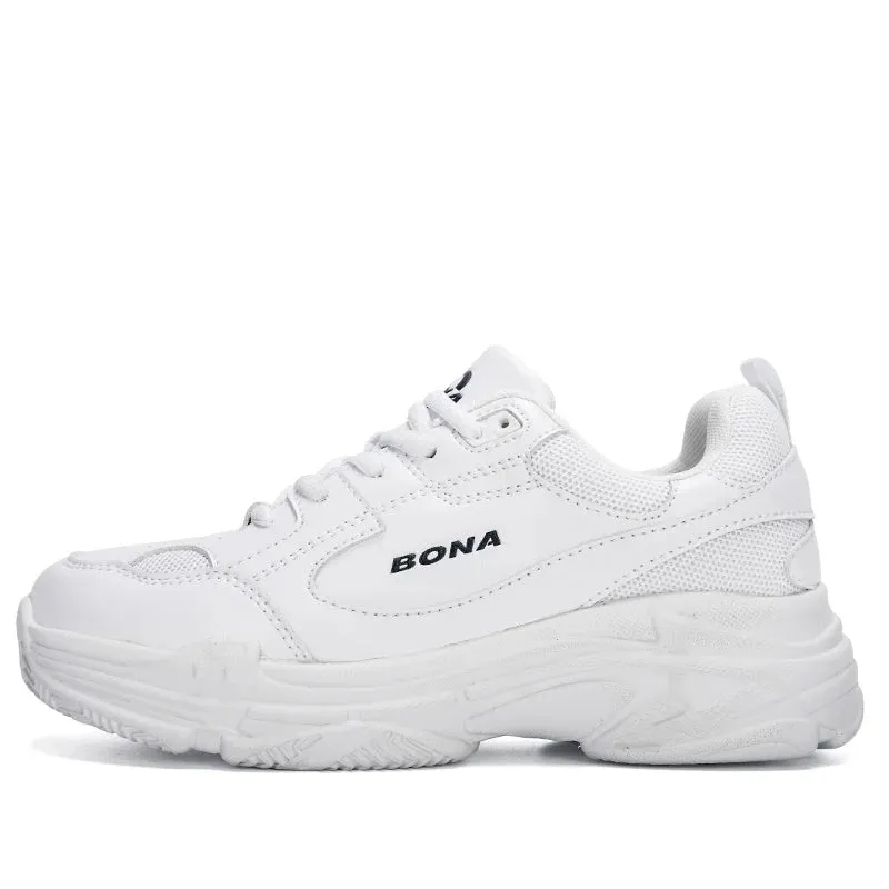 Designer White Platform Sneakers: Chic Comfort for Women's Walking