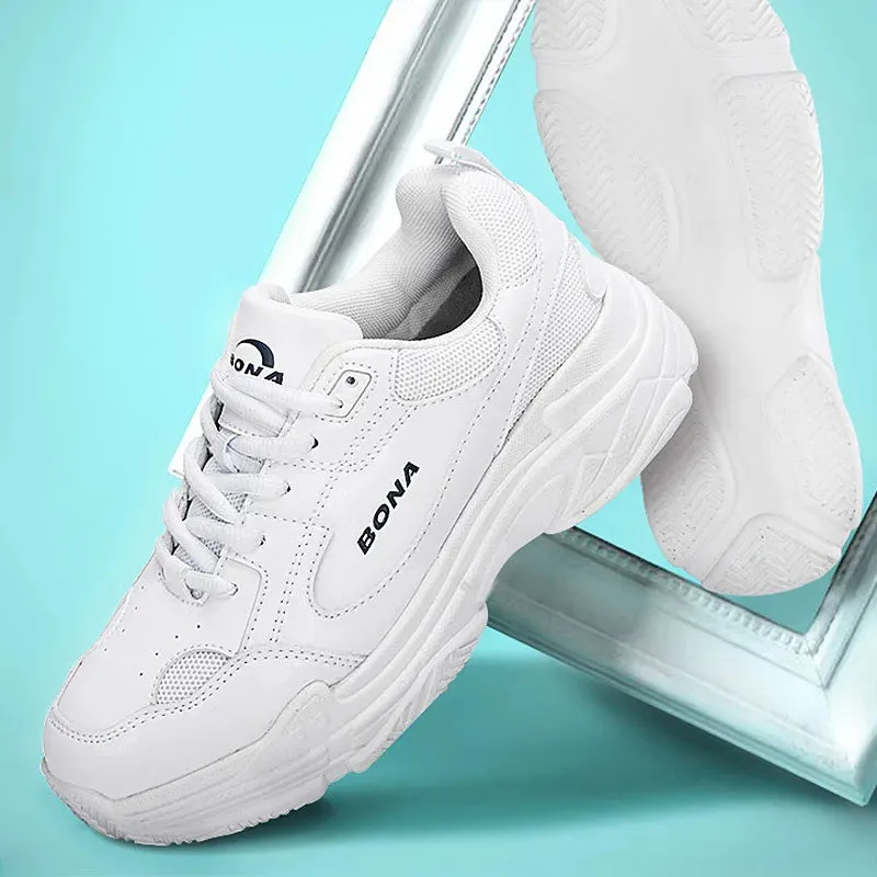 Designer White Platform Sneakers: Chic Comfort for Women's Walking