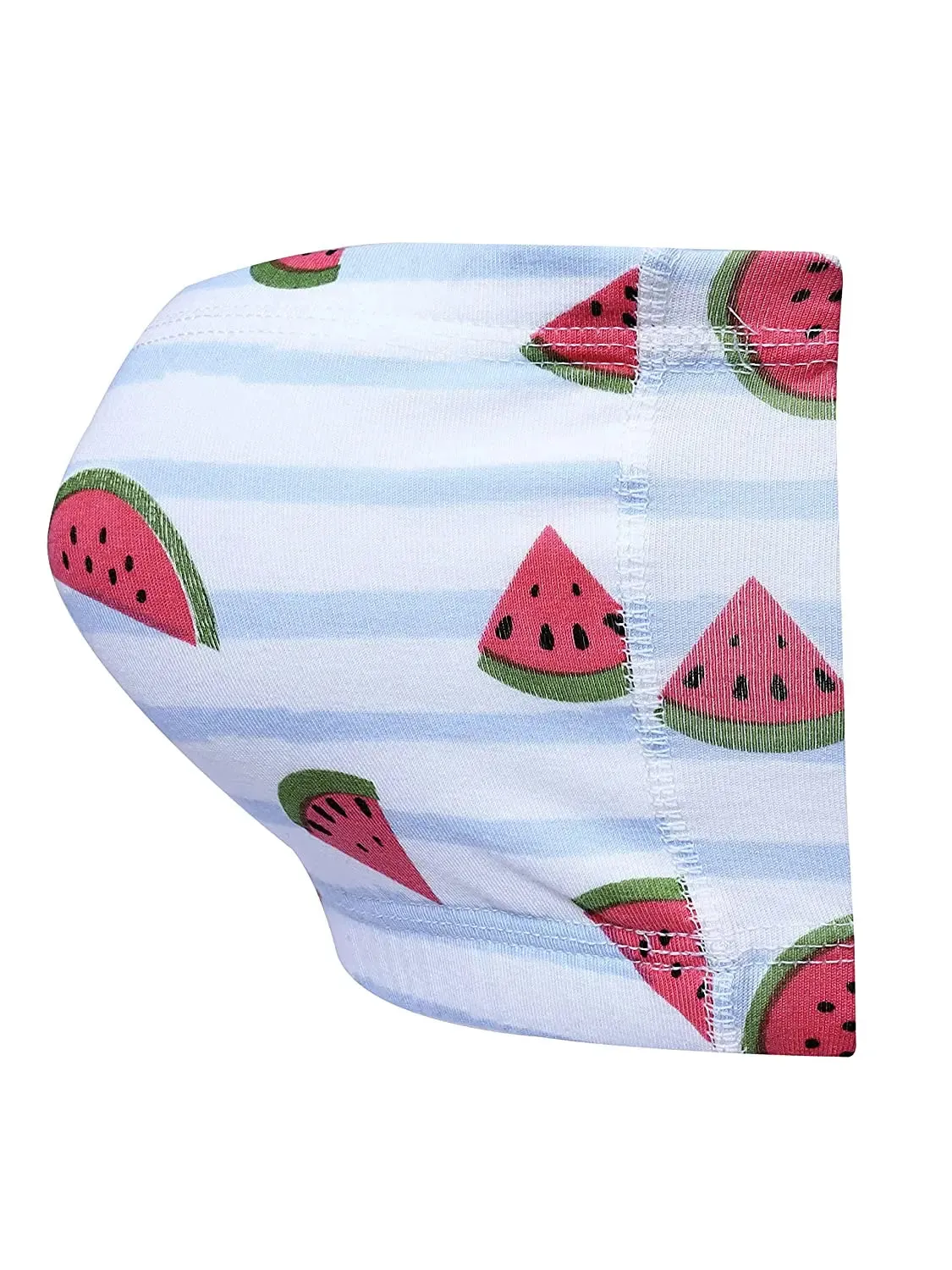 Double-Layer Cotton Tube Bra | Non-Padded Bandeau Bra | White Watermelon Print