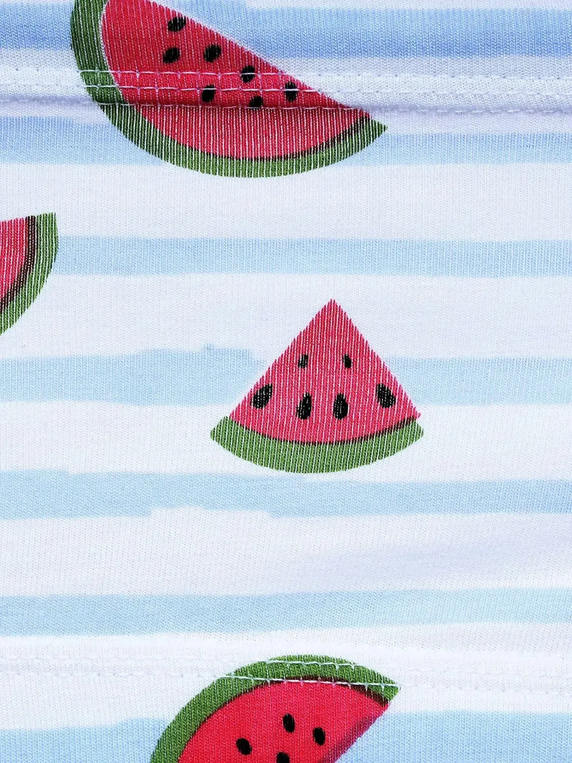 Double-Layer Cotton Tube Bra | Non-Padded Bandeau Bra | White Watermelon Print