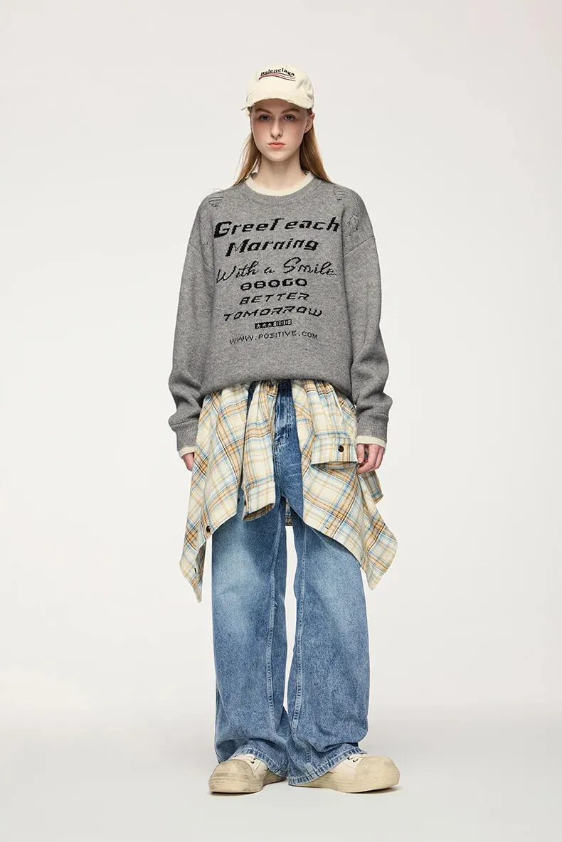 Double Layer Crewneck Sweater